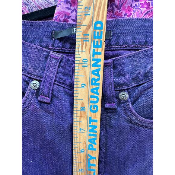 Ferre Purple Embroidered Y2k FILIENES Jeans Size 26x30 Vintage New - Picture 8 of 11